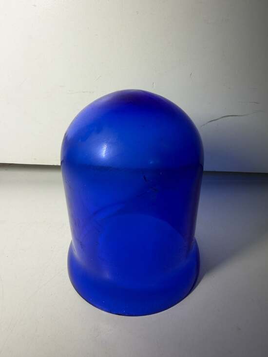 Unknown Other - Vintage Cobalt Blue Glass Industrial Light Cover Globe
